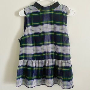 J. Crew plaid high neck top